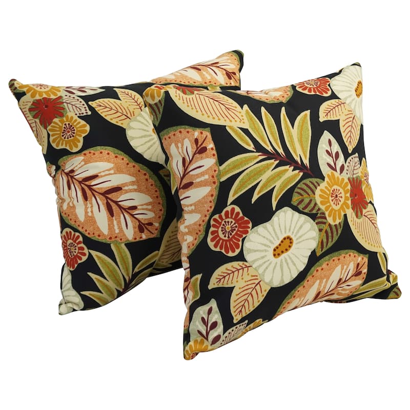 Blazing Needles 17-inch Square Polyester Outdoor Throw Pillows (Set of 2) - Marlow Spice