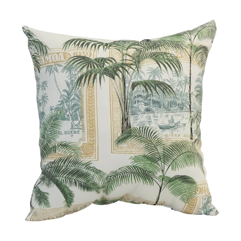 Blazing Needles 17-inch Square Polyester Outdoor Throw Pillows (Set of 2)