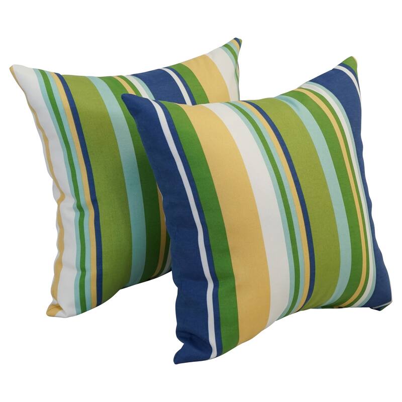Blazing Needles 17-inch Square Polyester Outdoor Throw Pillows (Set of 2) - Mccoury Pool