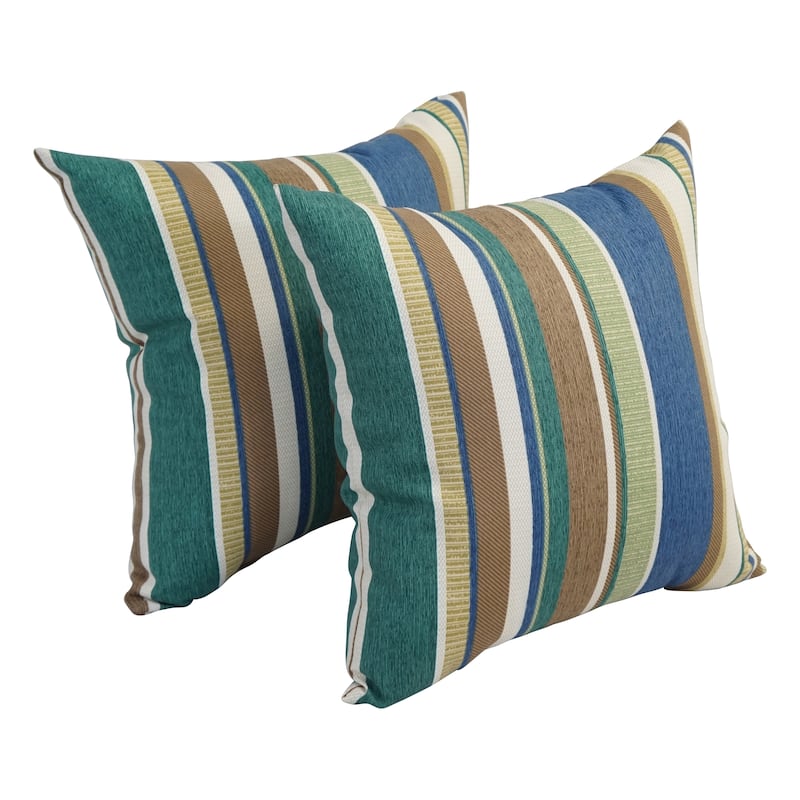 Blazing Needles 17-inch Square Polyester Outdoor Throw Pillows (Set of 2)