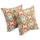 preview thumbnail 7 of 8, Blazing Needles 17-inch Square Polyester Outdoor Throw Pillows (Set of 2) Rieser Mango