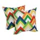 preview thumbnail 1 of 8, Blazing Needles 17-inch Square Polyester Outdoor Throw Pillows (Set of 2) Resort Garden