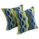 preview thumbnail 3 of 8, Blazing Needles 17-inch Square Polyester Outdoor Throw Pillows (Set of 2) Variations Poolside