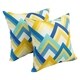 preview thumbnail 5 of 8, Blazing Needles 17-inch Square Polyester Outdoor Throw Pillows (Set of 2) Resort Cornsilk