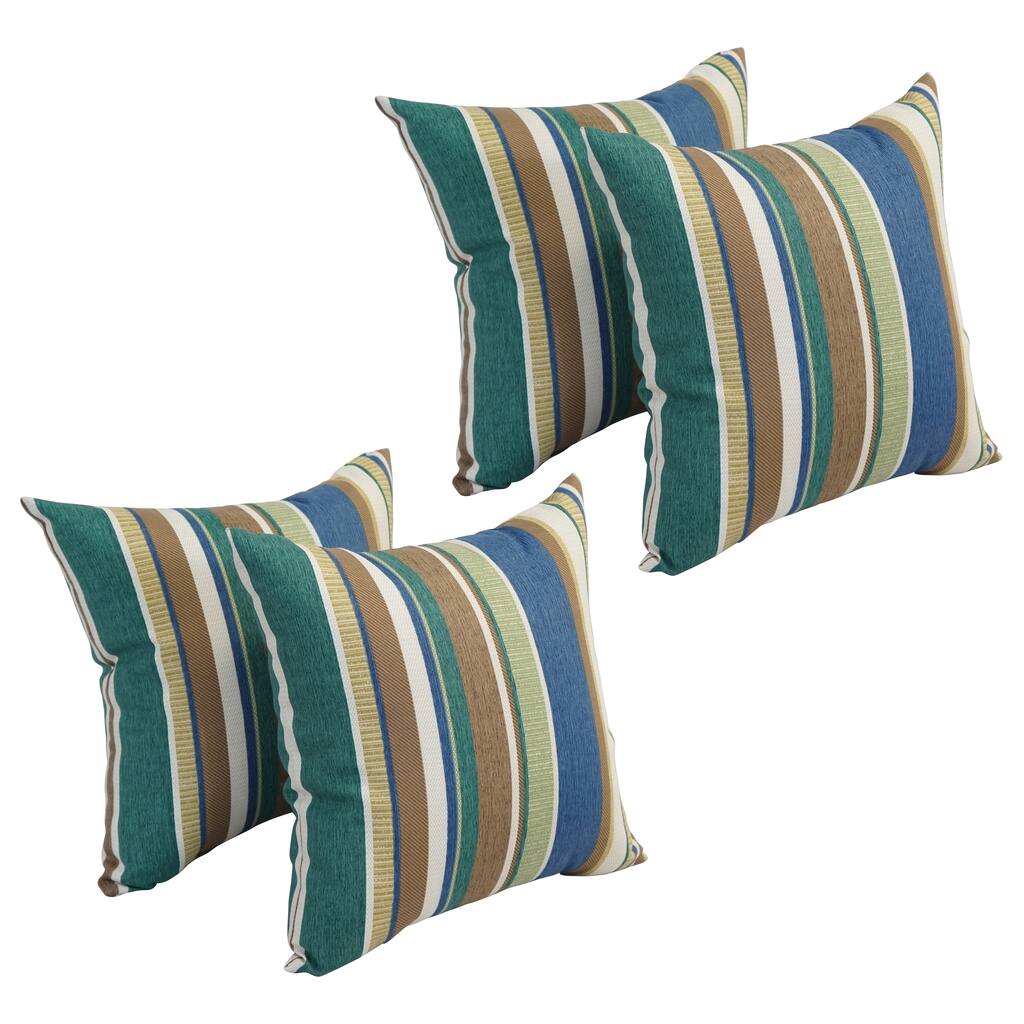 17-inch Square Polyester Outdoor Throw Pillows (Set of 4)