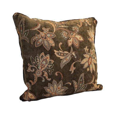 25-inch Corded Patterned Tapestry Square Floor Pillow