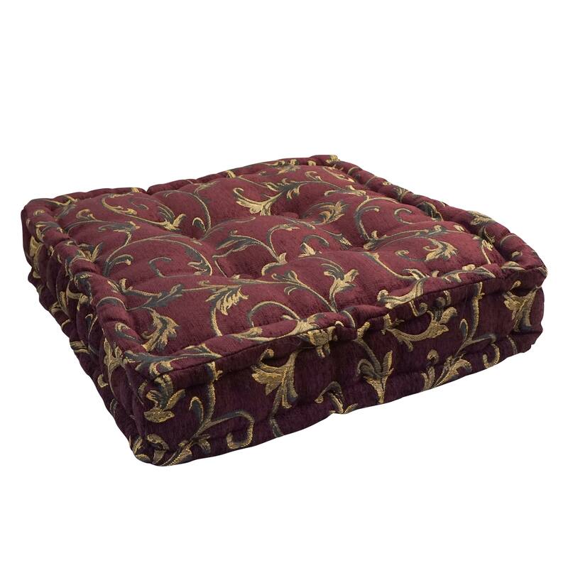 20-inch Square Button-tufted Floor Pillow