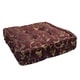preview thumbnail 6 of 4, 20-inch Square Button-tufted Floor Pillow Burgundy Vines