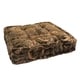 preview thumbnail 2 of 4, 20-inch Square Button-tufted Floor Pillow Brown Floral