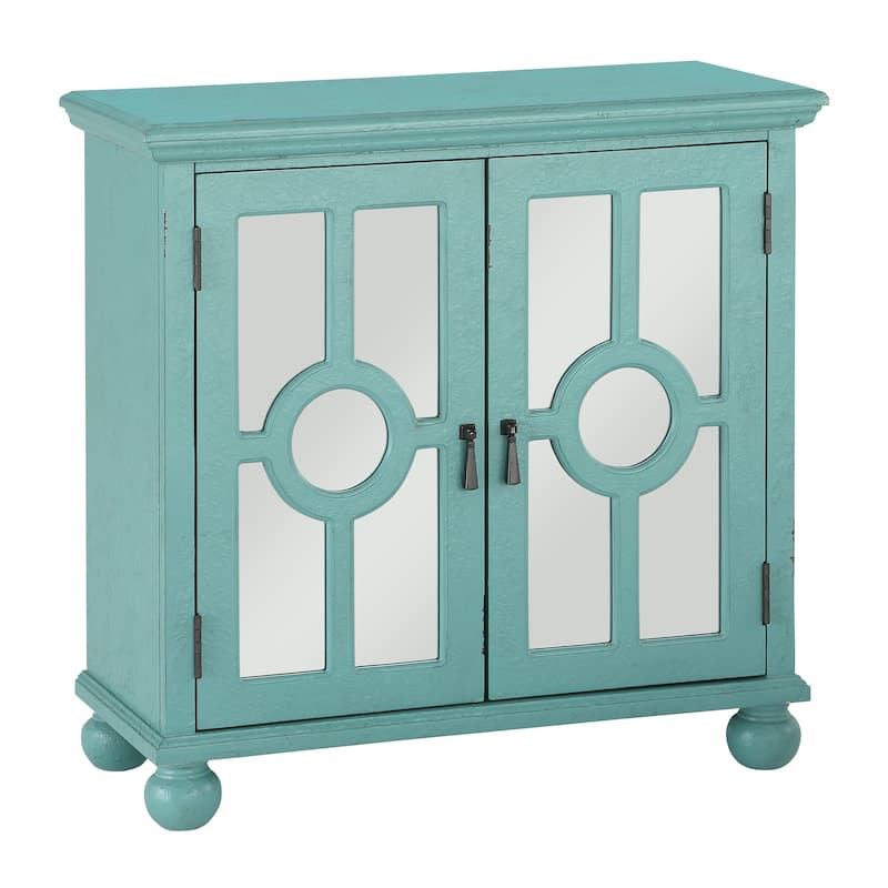 Vernice Accent Cabinet - Antique Aqua