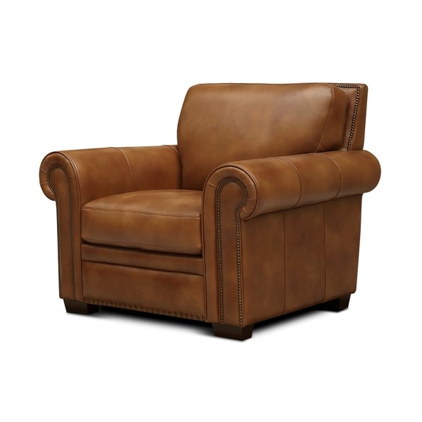 Toulouse Top Grain Leather Armchair On Sale Overstock 30972243
