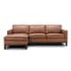preview thumbnail 3 of 11, Pimlico Top Grain Leather Sectional with Chaise Left Facing