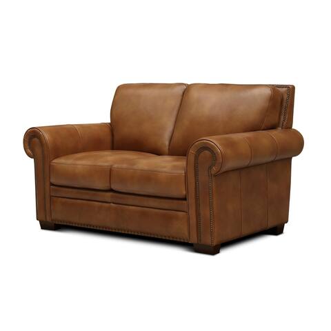 Toulouse Top Grain Leather Loveseat