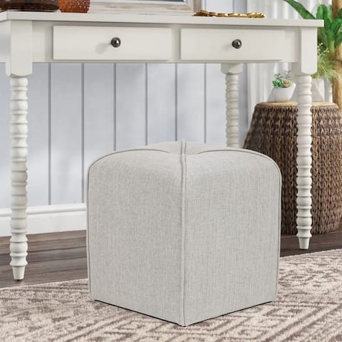 Adeco Modern Simple Cushioned Ottoman Cube Footrest
