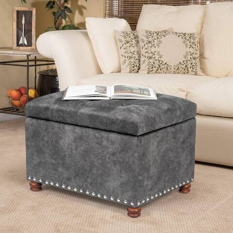 Buy Leather Ottomans Storage Ottomans Online At Overstock Our Best Living Room Furniture Deals