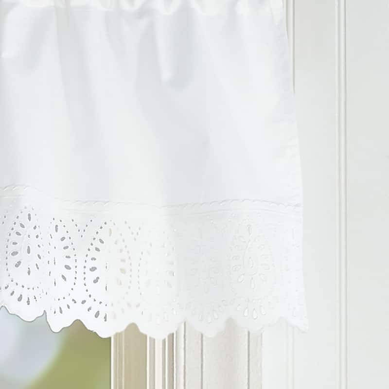Penny Eyelet Valance and Tier Pair Curtain Collection