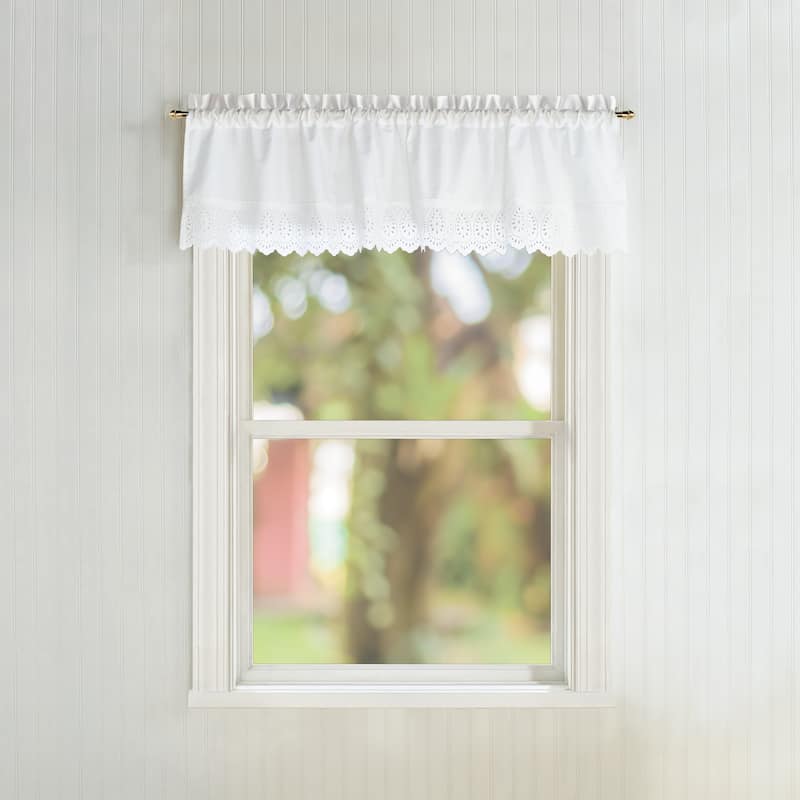 Penny Eyelet Valance and Tier Pair Curtain Collection