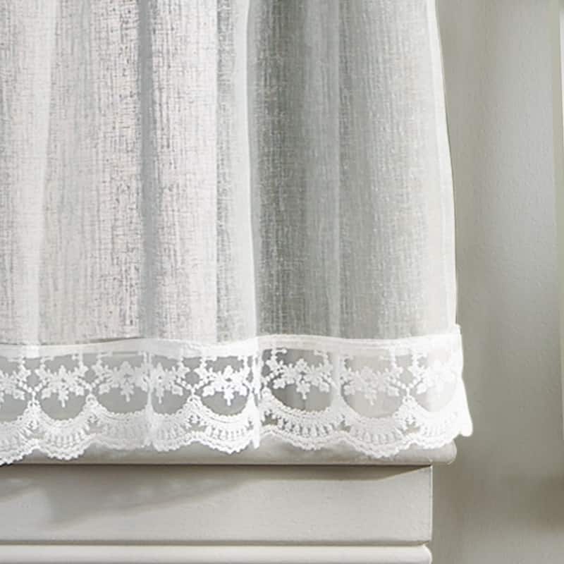 Delicate Lace 3-piece Curtain Tier and Valance Set