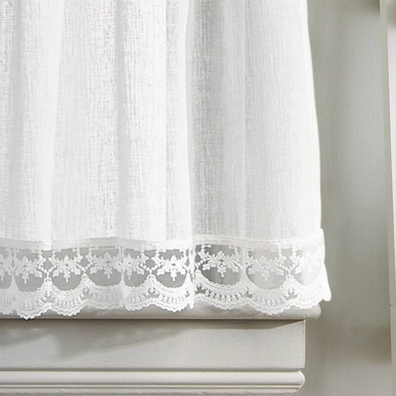 Delicate Lace 3-piece Curtain Tier and Valance Set