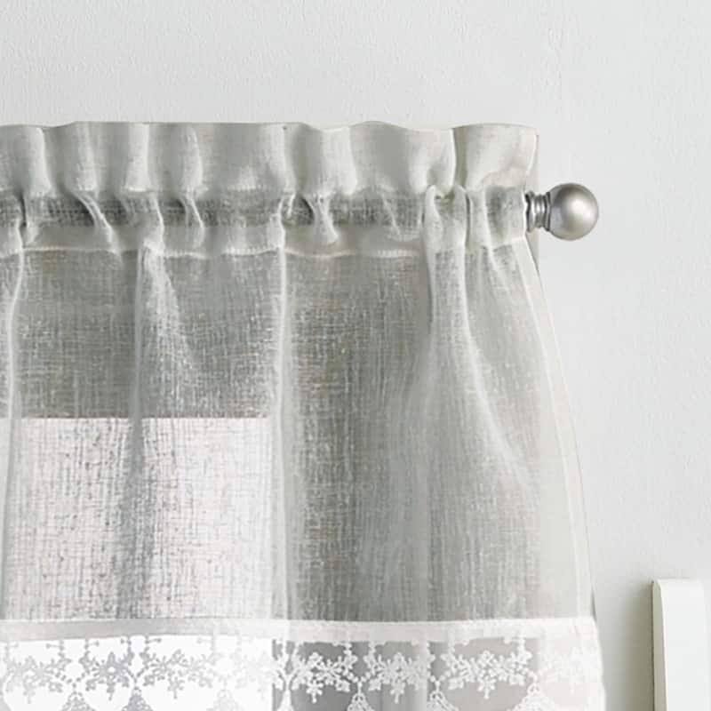 Delicate Lace 3-piece Curtain Tier and Valance Set