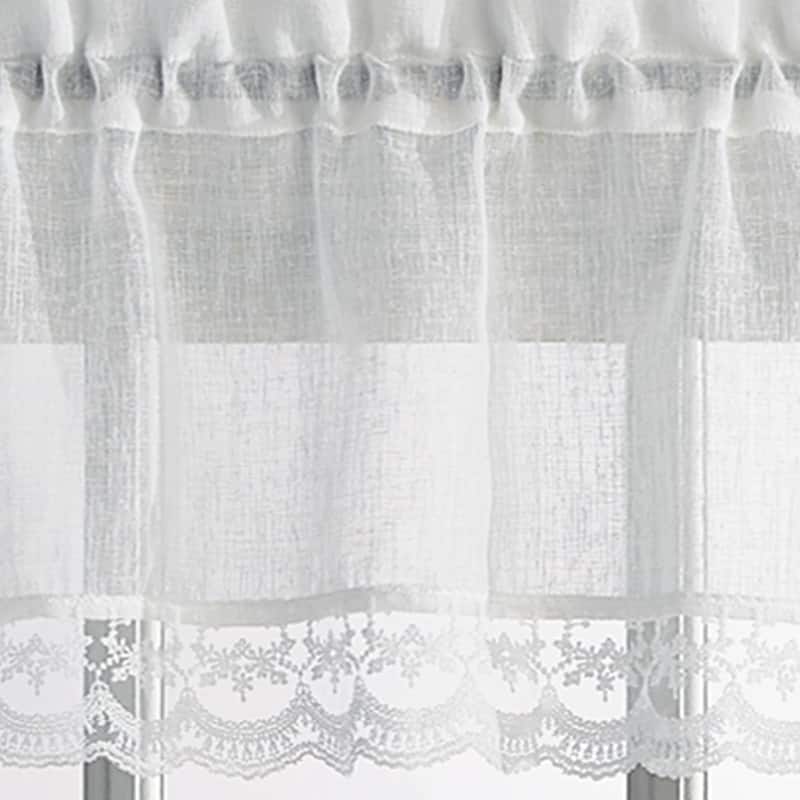 Delicate Lace 3-piece Curtain Tier and Valance Set
