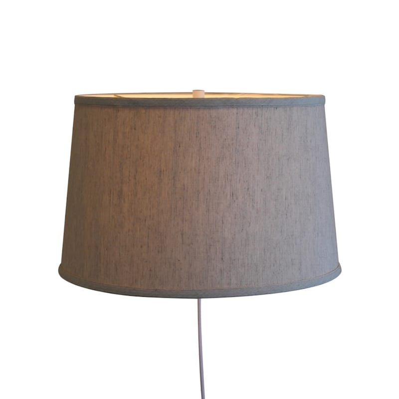 Floating Shade Plug-In Wall Light Textured Oatmeal 14x16x10