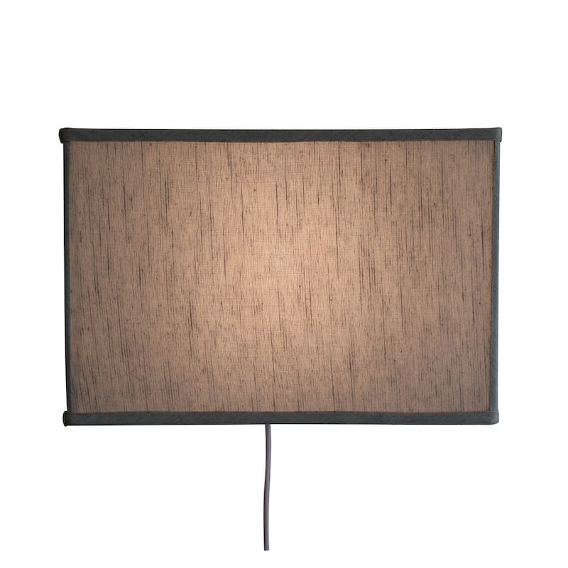 Floating Shade Plug-In Wall Light Textured Oatmeal (10x16) (10x16) x 11