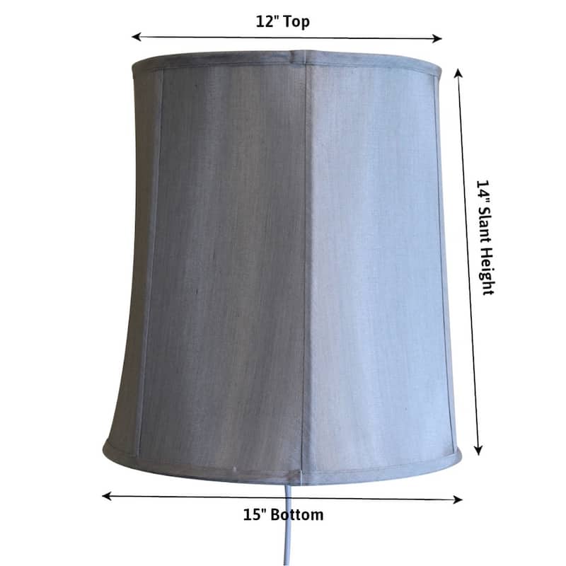 Floating Shade Plug-In Wall Light Gray 12x14x15