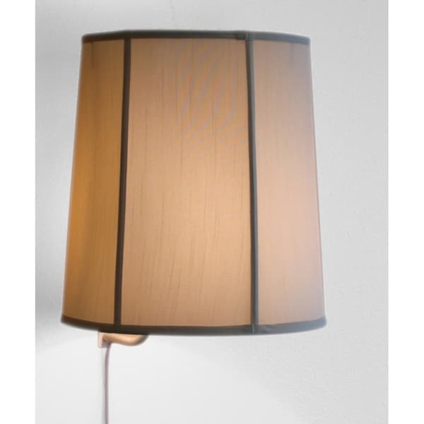 Floating Shade Plug-In Wall Light Egg Shell Shantung 14x16x17. Opens flyout.