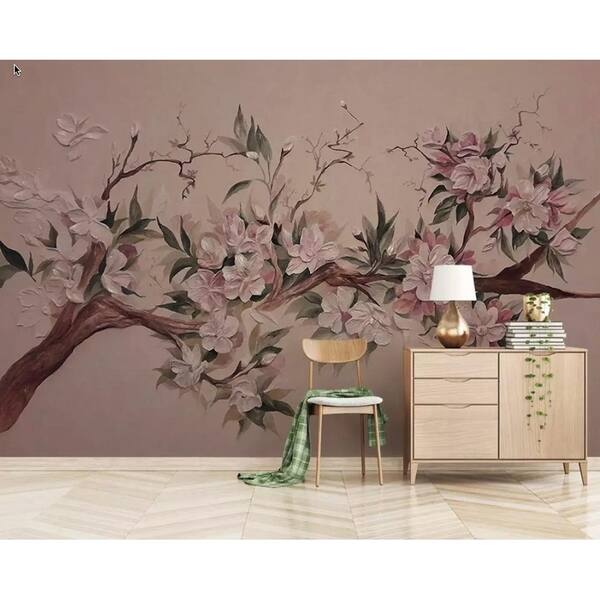 Shop Vintage Flower Cherry Blossom Textile Wallpaper Overstock 30977381