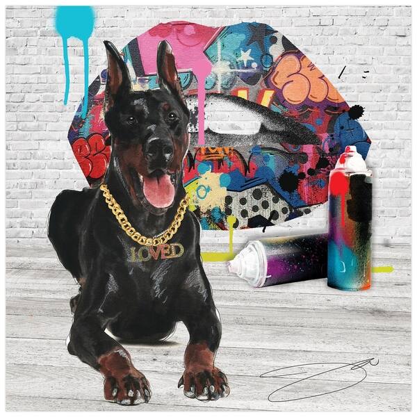 Shop Doberman Dog Wall Art Print On Unframed Free Floating Tempered Glass On Sale Overstock 30977666