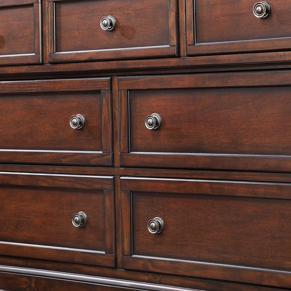 Furniture Of America Boeh Transitional Dark Cherry Solid Wood Dresser On Sale Overstock 30978005