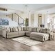 preview thumbnail 1 of 4, Furniture of America Stym Farmhouse Light Grey Solid Wood Sectional