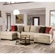 preview thumbnail 2 of 7, Furniture of America Blum Farmhouse Beige Solid Wood Sectional