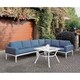preview thumbnail 2 of 4, Furniture of America Tarm Contemporary White 36-inch Metal Patio Table