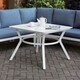 preview thumbnail 1 of 4, Furniture of America Tarm Contemporary White 36-inch Metal Patio Table
