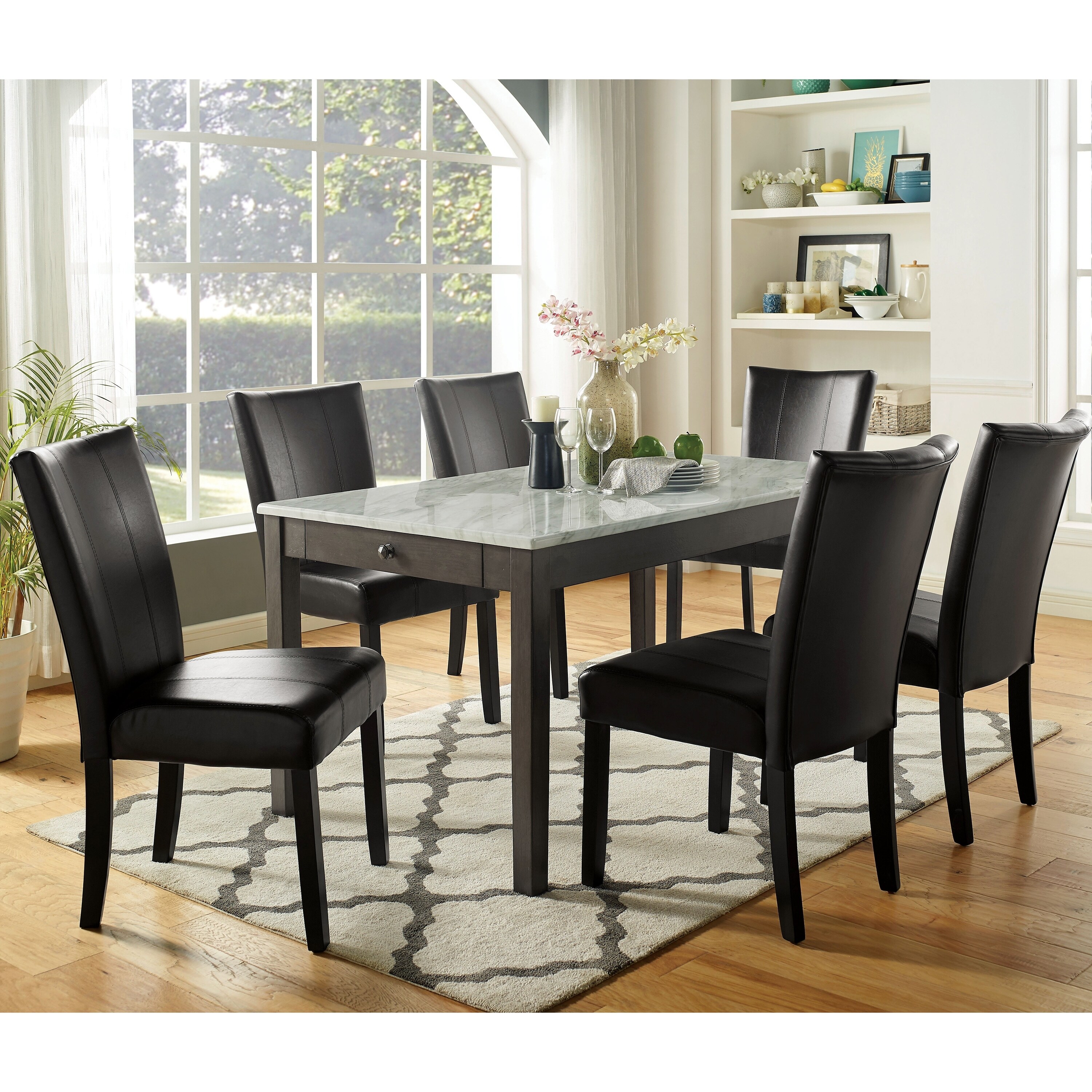 Furniture Of America Cloe Transitional White Solid Wood Dining Table Overstock 30978283