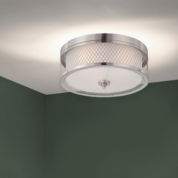 flush mount lighting nickel