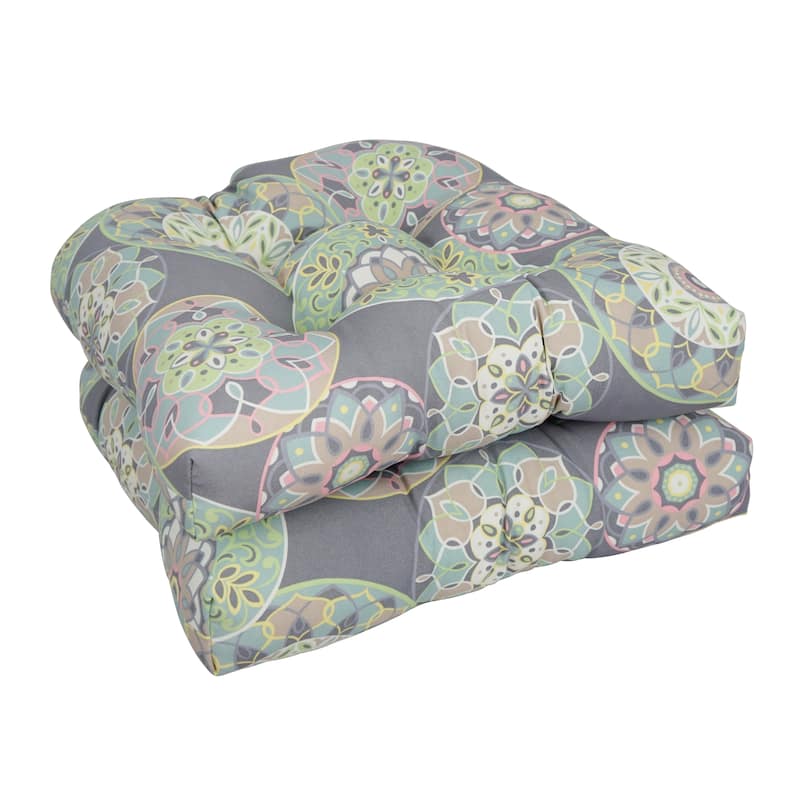 Blazing Needles 19-inch U-Shaped Dining Chair Cushions (Set of 2) - Cera Sterling