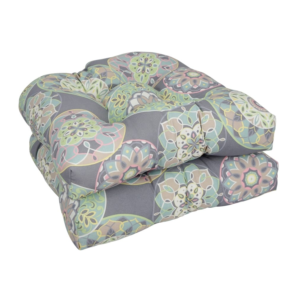 Blazing Needles 19-inch U-Shaped Dining Chair Cushions (Set of 2)