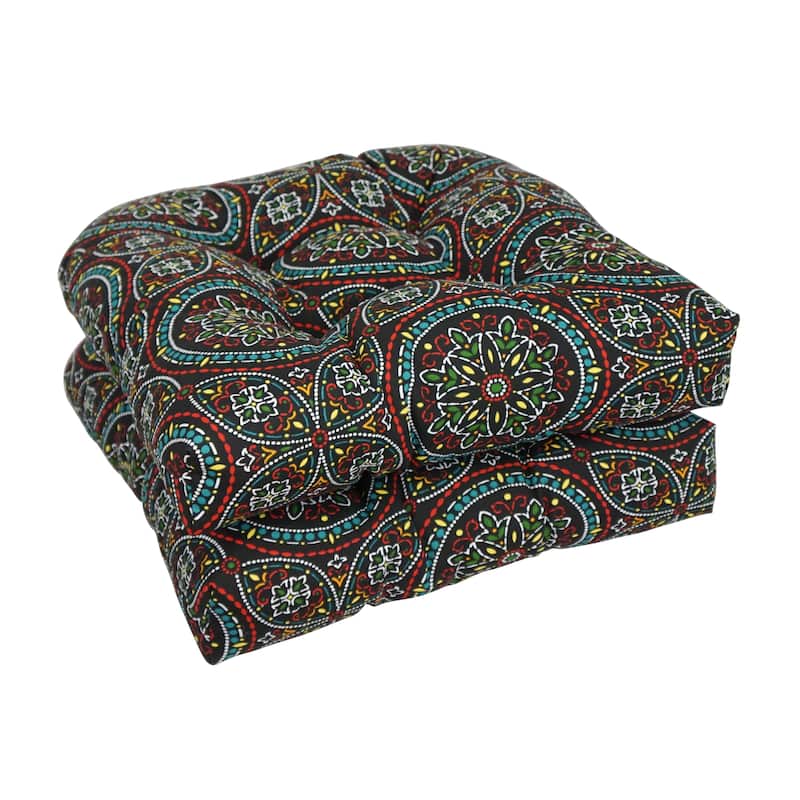 Blazing Needles 19-inch U-Shaped Dining Chair Cushions (Set of 2) - Alden Starlight