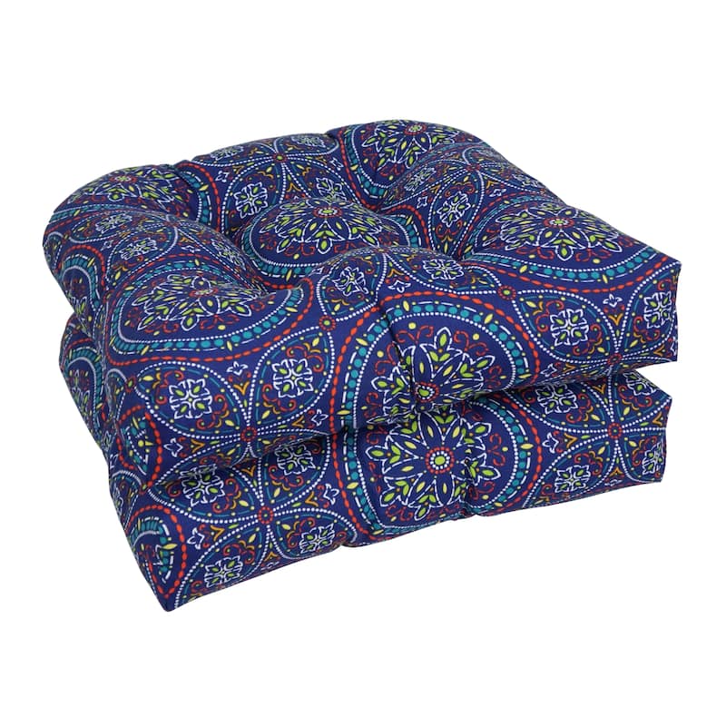 Blazing Needles 19-inch U-Shaped Dining Chair Cushions (Set of 2) - Alden Confetti