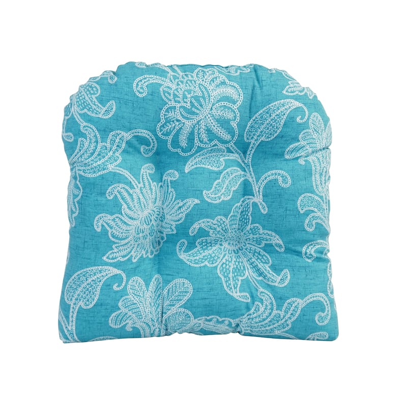 19-inch U-Shaped Spun Polyester Outdoor Tufted Dining Chair Cushion