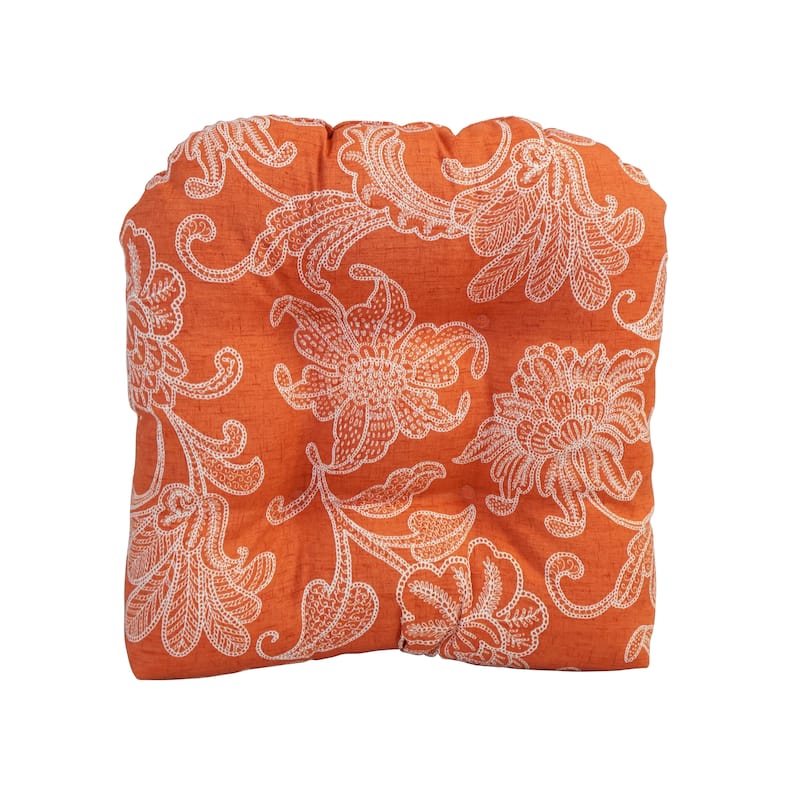 19-inch U-Shaped Spun Polyester Outdoor Tufted Dining Chair Cushion