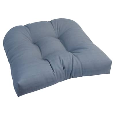 19-inch U-Shaped Spun Polyester Outdoor Tufted Dining Chair Cushion