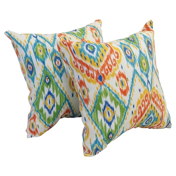 Blazing Needles 17-inch Square Polyester Outdoor Throw Pillows