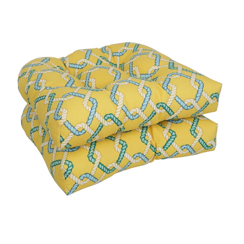 19-inch U-Shaped Dining Chair Cushions (Set of 2) - Capecod Summer