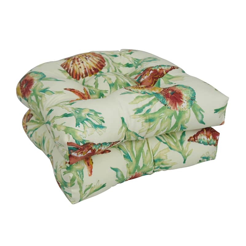19-inch U-Shaped Dining Chair Cushions (Set of 2) - Daytrip Reef