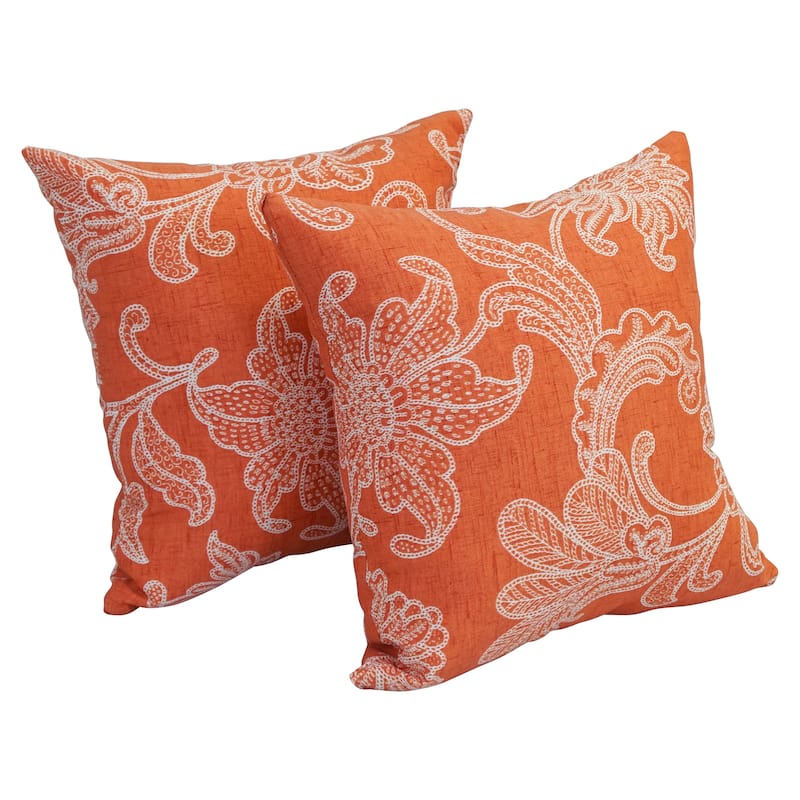 Blazing Needles 17-inch Square Polyester Outdoor Throw Pillows (Set of 2)