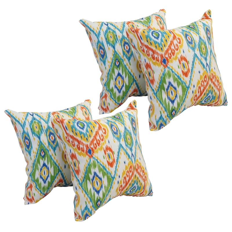 17-inch Square Polyester Outdoor Throw Pillows (Set of 4) - Losani Fiesta